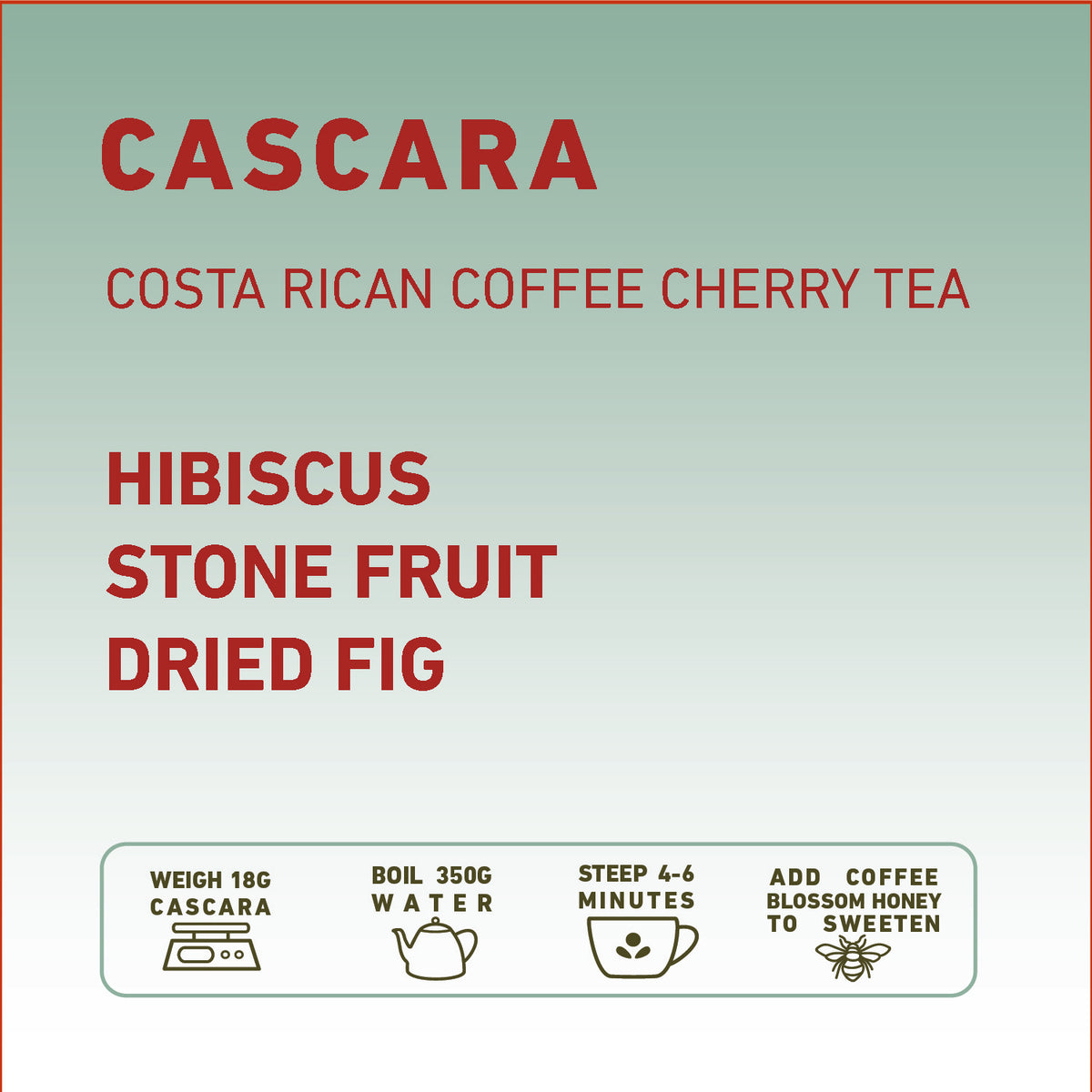 Cascara Coffee Cherry Tea – Costa Rica Las Lajas Perla Negra – 1200g, Organic & Fairtrade